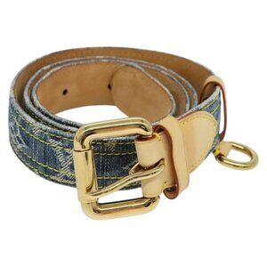 LOUIS VUITTON Monogram Denim Ceinture Belt Blue